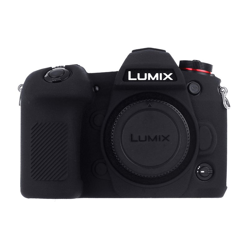 STSEETOP Camera Case for Panasonic LUMIX G9 - Protective Silicone DSLR Skin Cover, Detachable Cage, Shockproof, Dustproof (Black) - Image 1
